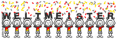 Fussball 2018 Strichfiguren Deutschland Mannschaft