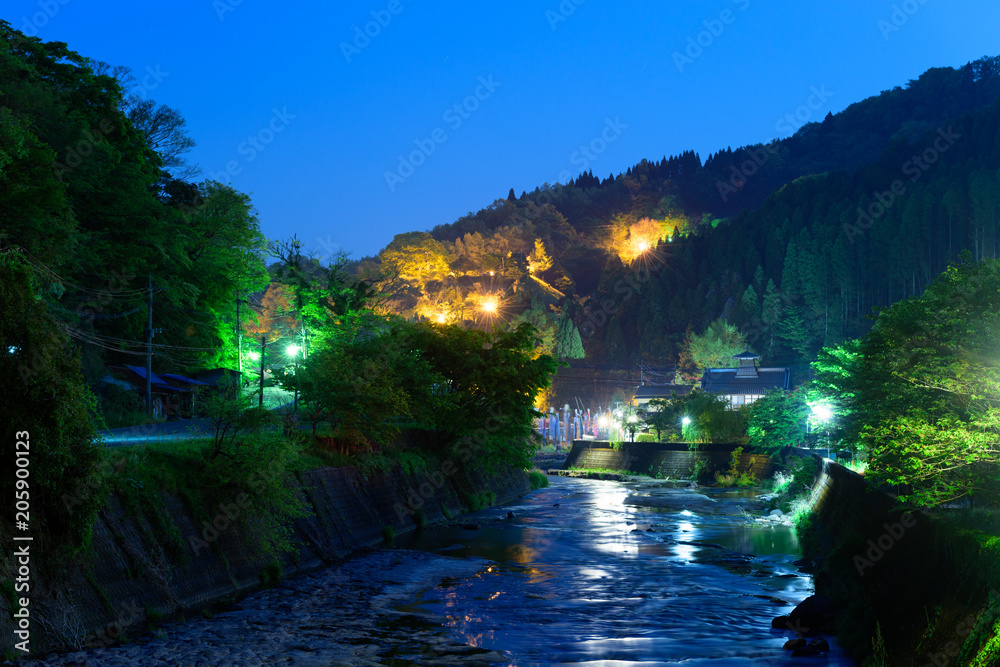 長湯温泉の夜景【大分県竹田市】