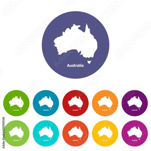 Australia map icon. Simple illustration of australia map vector icon for web