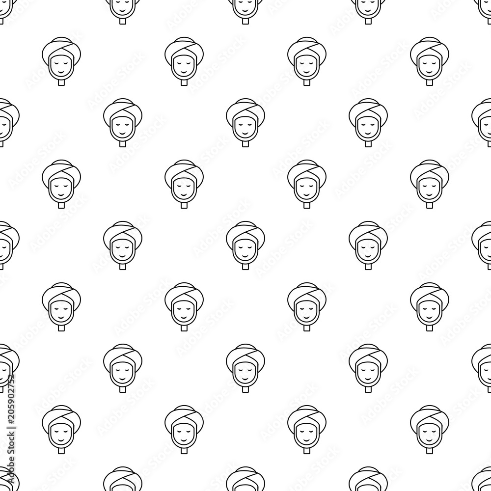 Facial spa treatment pattern vector seamless repeating for any web design Facial spa treatment pattern vector seamless repeating for any web design