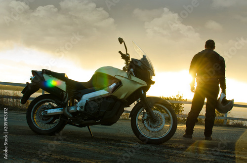 motorbike ride on the road