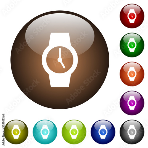Watch color glass buttons