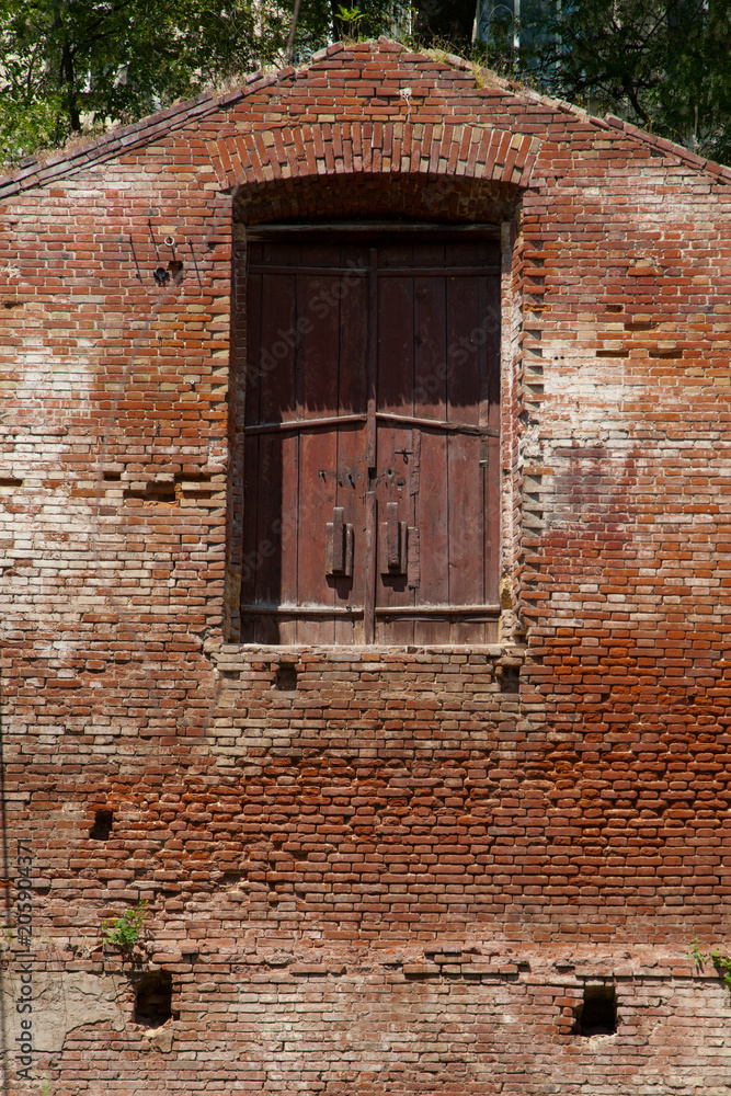 Ruins Brick building of the 19th century