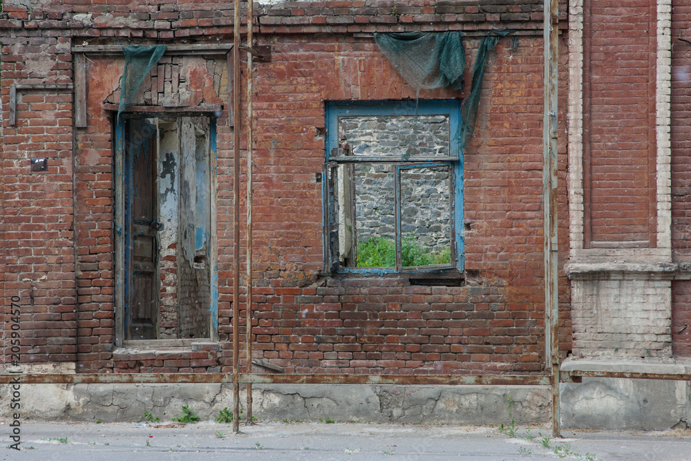 Ruins Brick building of the 19th century Ruins Brick building of the 19th century