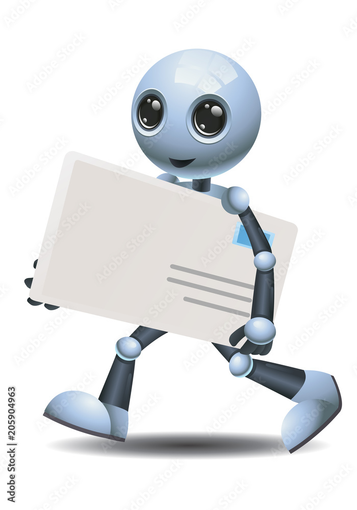 little robot delivering envelope little robot delivering envelope
