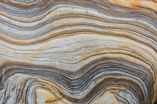 banded sedimentary rock photo