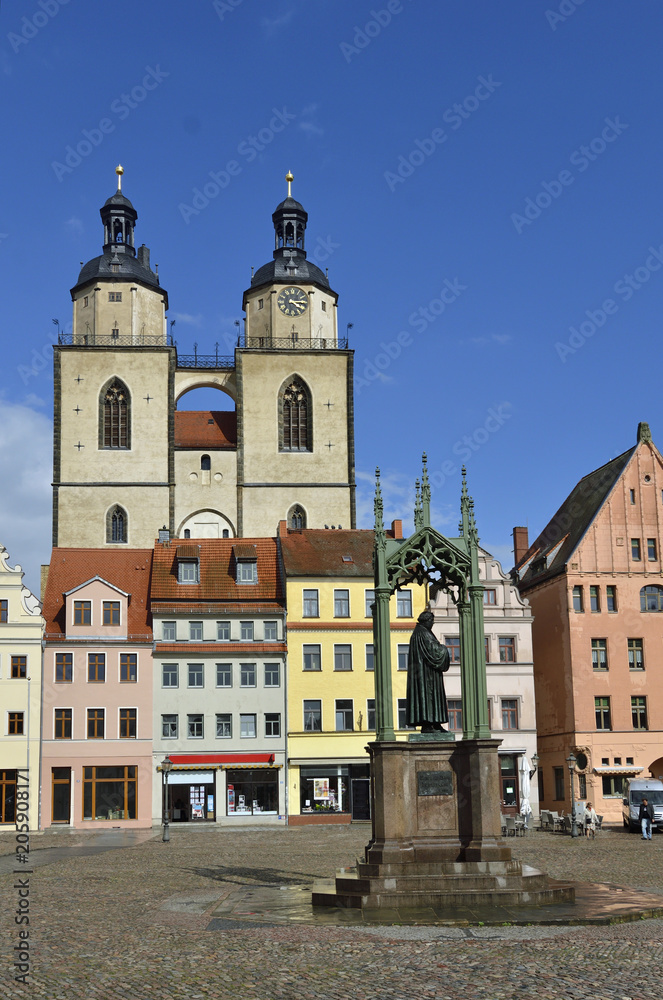Luther-Denkmal am Markt Und St.Marien, Wittenberg