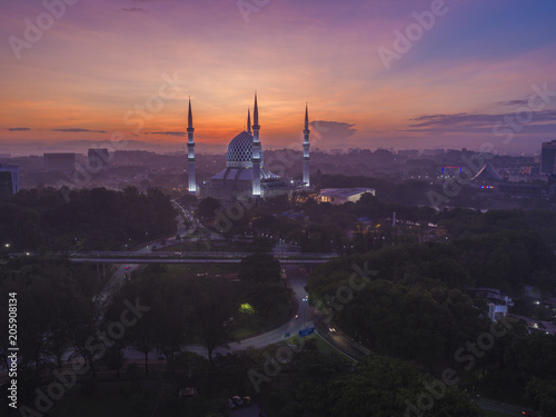 Sultan salahuddin abdul aziz shah mosque (The blue mosque), Kuala Lumpur Malaysia photo