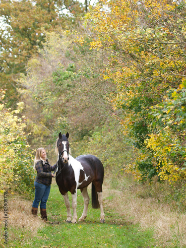 Girl Standing With Horse © Nigel Baker