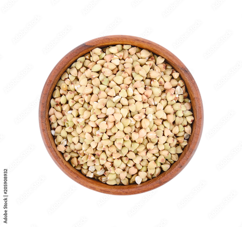 buckwheat isolated on white background. Top view. buckwheat isolated on white background. Top view.