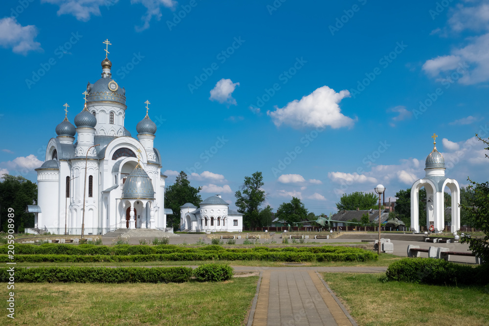 St Michael the Archangel Church and old city park, Beryoza city, Brest region, Belarus.