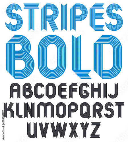 Set of trendy vector capita...