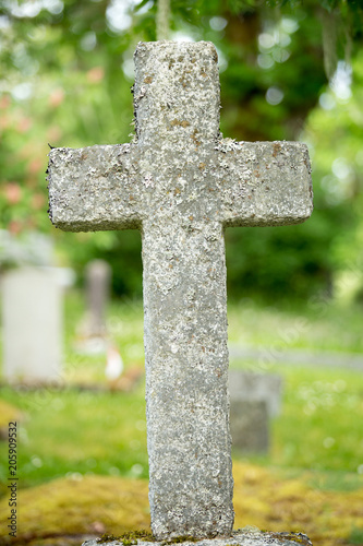 Old cross headstone