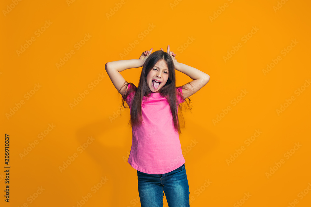 The squint eyed teen girl with weird expression The squint eyed teen girl with weird expression