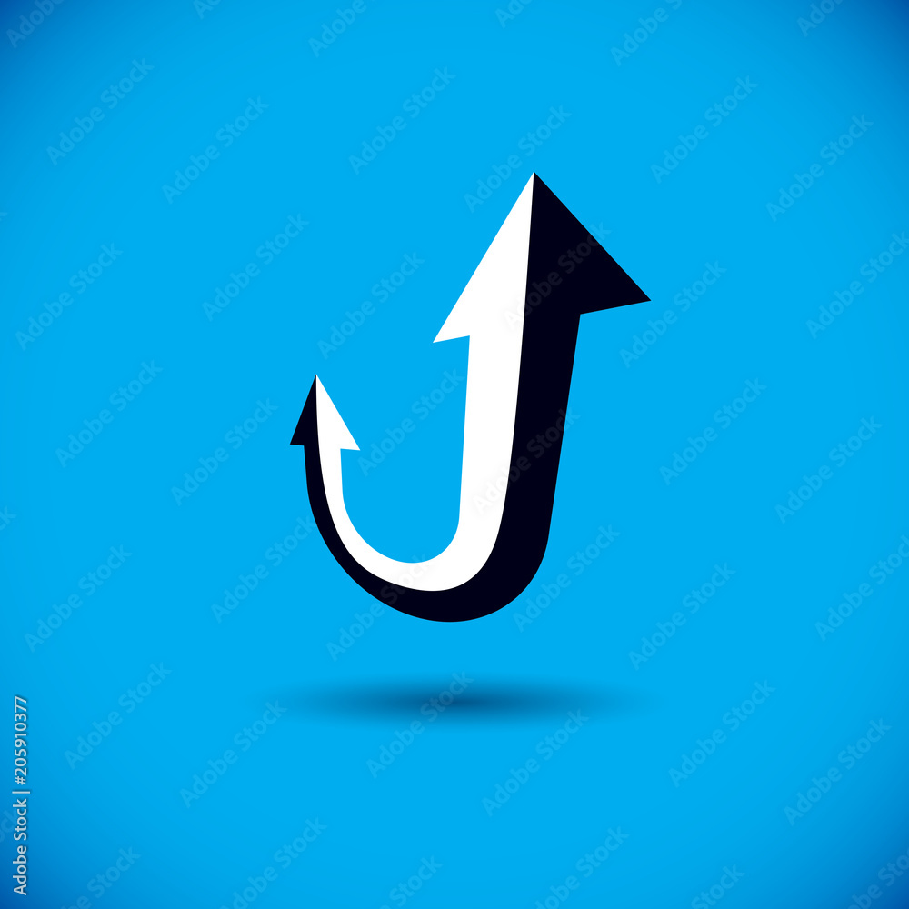 Vector boost up arrow, graphic design element. Business success conceptual logo. Company development trend. Vector boost up arrow, graphic design element. Business success conceptual logo. Company development trend.