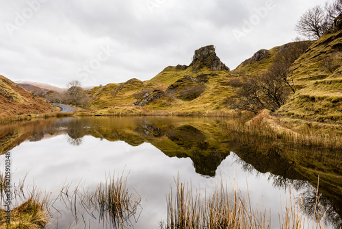 Reflections in lake atFairy Glen, Isle of Skye, Scotland