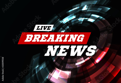 Live Breaking News Can be used as design for television news or Internet media. Vector