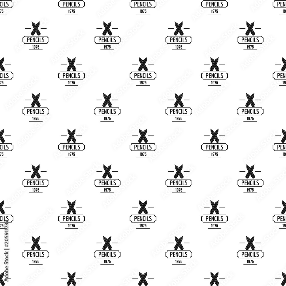 Fototapeta premium Pencil pattern vector seamless repeat for any web design