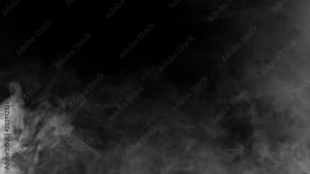 Seamless motion of smoke on a black background, smoke atmosphere Seamless motion of smoke on a black background, smoke atmosphere