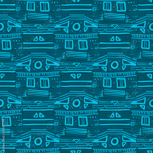 Abstract Ikat and boho style handcraft fabric pattern. Traditional Ethnic design for clothing and textile background, carpet or wallpaper