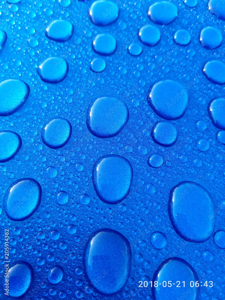 Water, blue, drop, rain, abstract