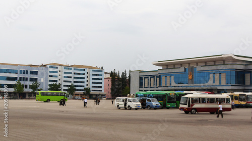 main bus station in Wonsan, North Korea