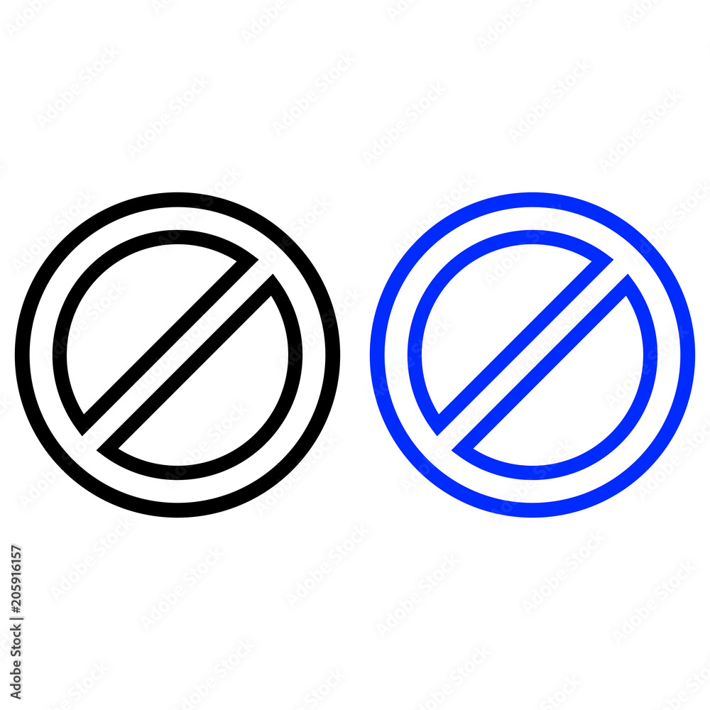 Restriction vector icon Restriction vector icon