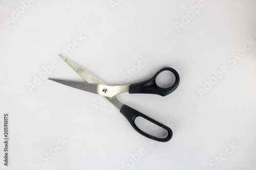 Scissors on an isolated white background 