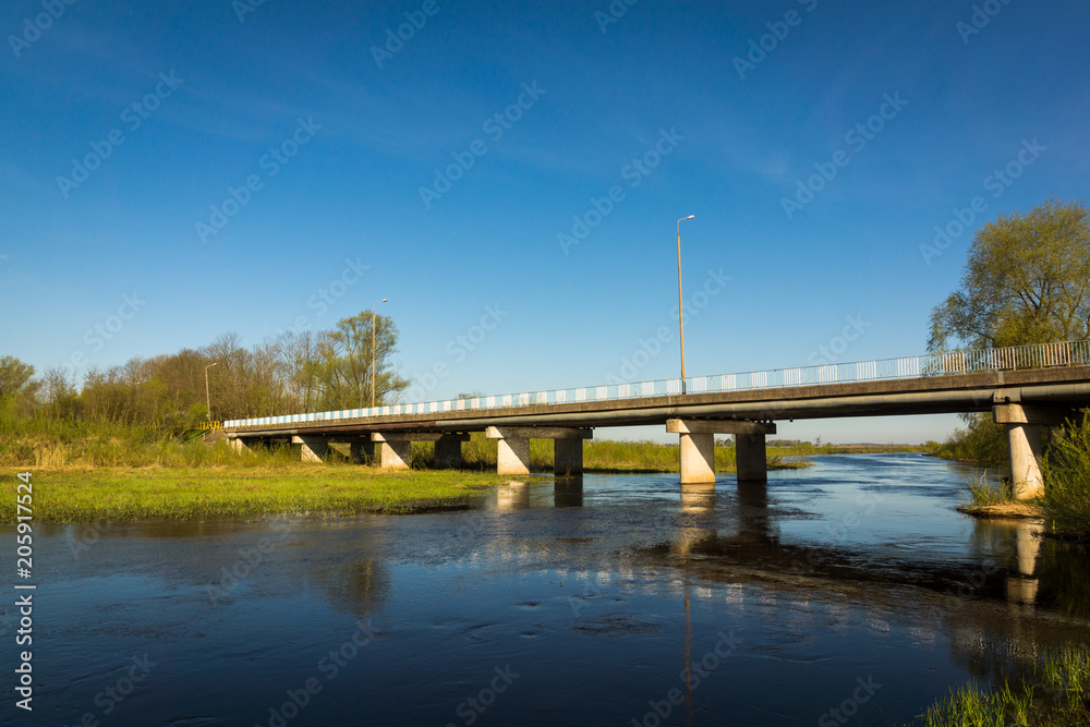Bridge in Suraz over the Narew river, Podlaskie, Poland