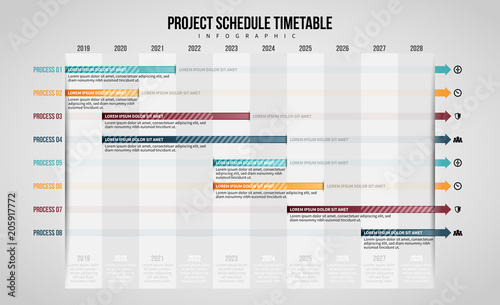 Project Schedule Timetable Infographic photo