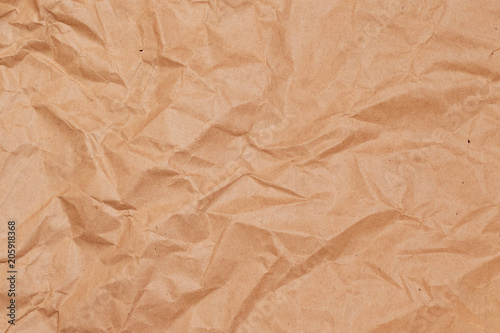 old crumpled brown paper for texture or background