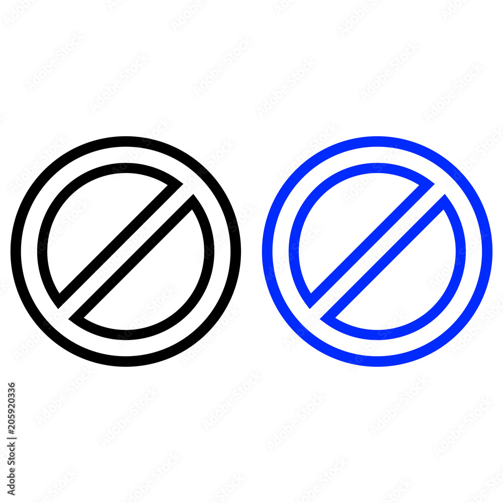 Restriction vector icon Restriction vector icon