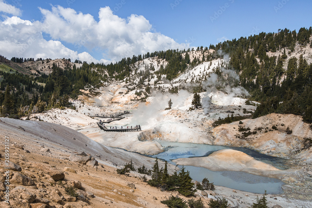 Bumpass Hell Trail in California's Lassen Volcanic Park