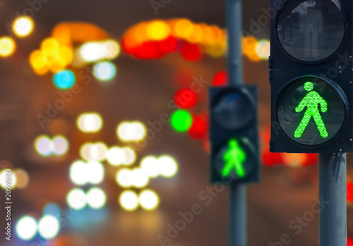 traffic lights on the street photo