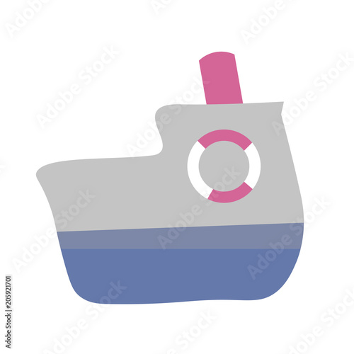 Cute illustration of ferry in scandinavian style.