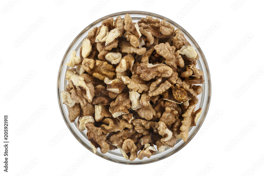 walnuts on white background walnuts on white background