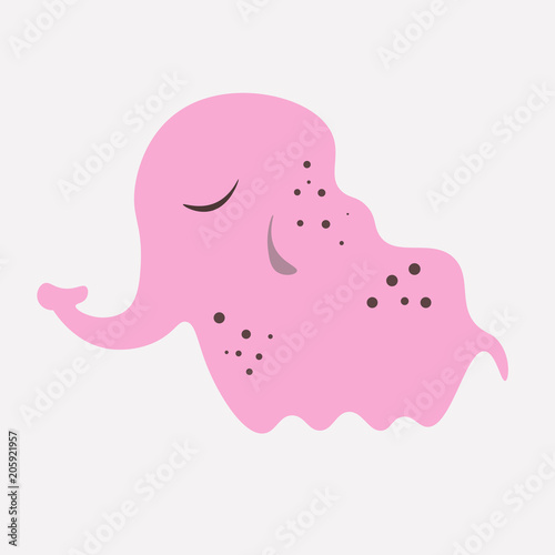 4641108 Cute elephant illustration in scandinavian style.