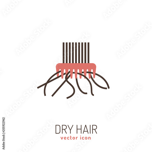Dry hair icon