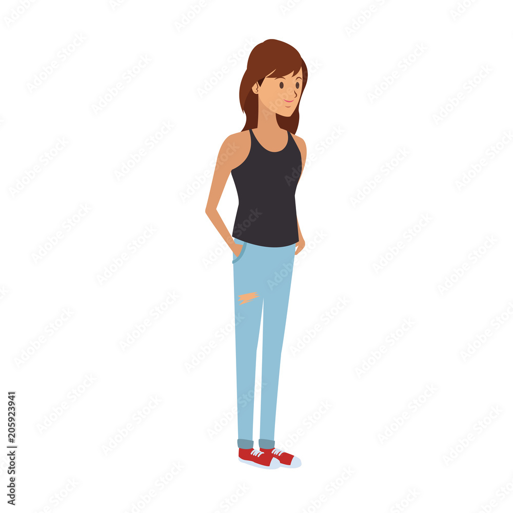 Young woman cartoon vector illustration graphic design Young woman cartoon vector illustration graphic design