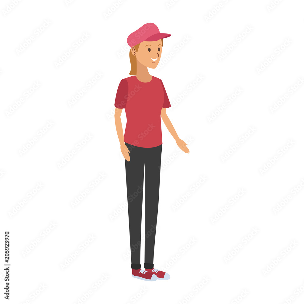 Young woman cartoon vector illustration graphic design Young woman cartoon vector illustration graphic design