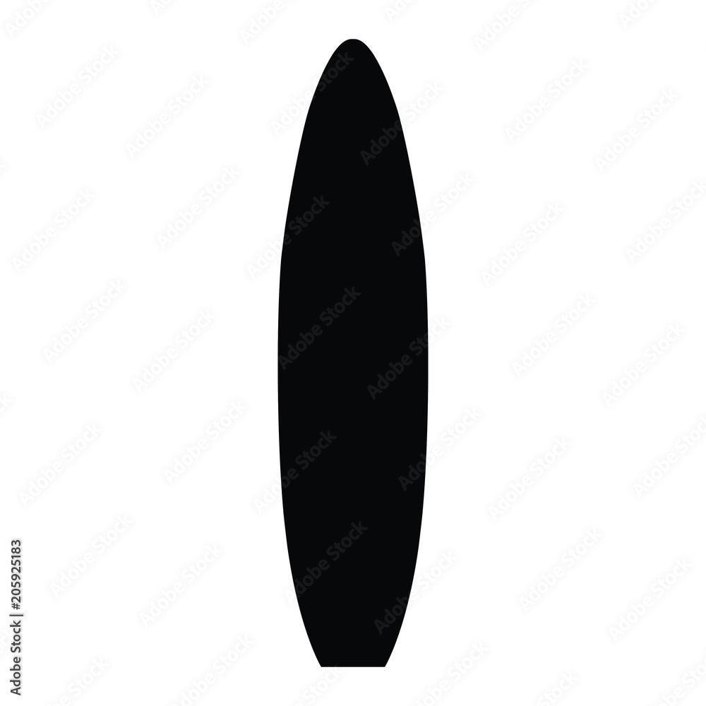 A black and white silhouette of a surfboard A black and white silhouette of a surfboard