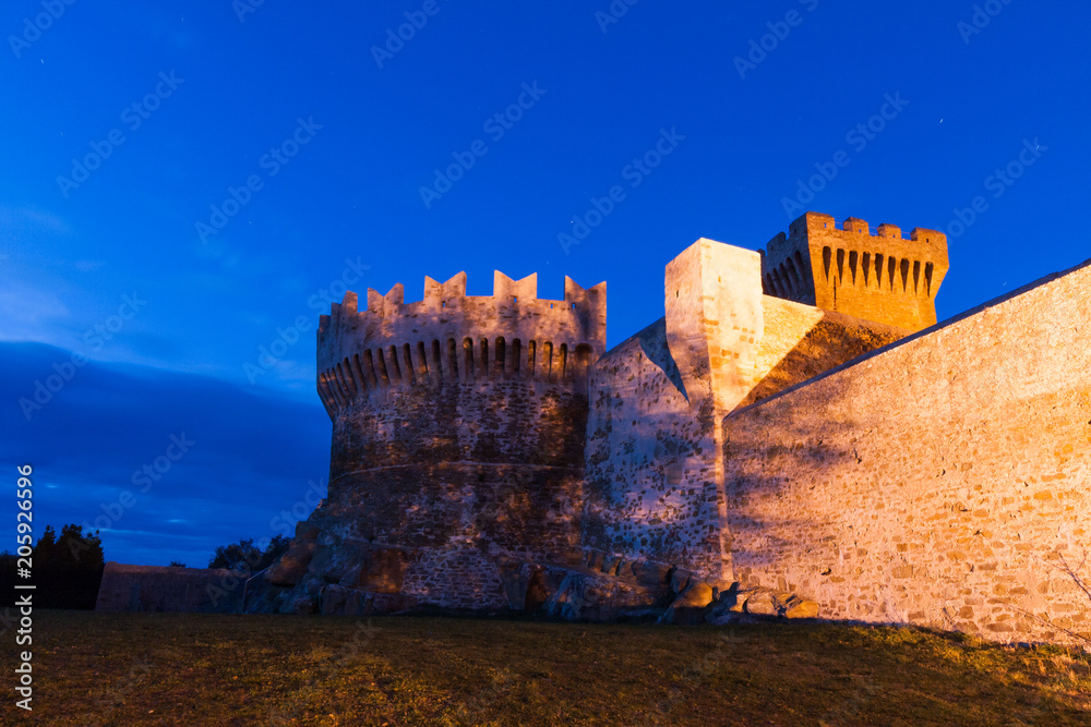 Fototapeta premium The fortress of Populonia, an hamlet of the comune of Piombino