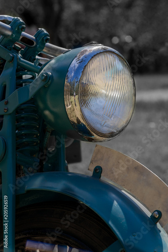 Old motorcycle close-up, bike