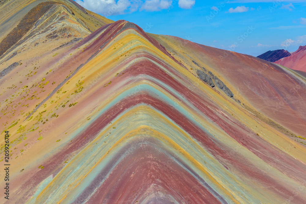 Vinicunca, also known as Rainbow Mountain, near Cusco, Peru