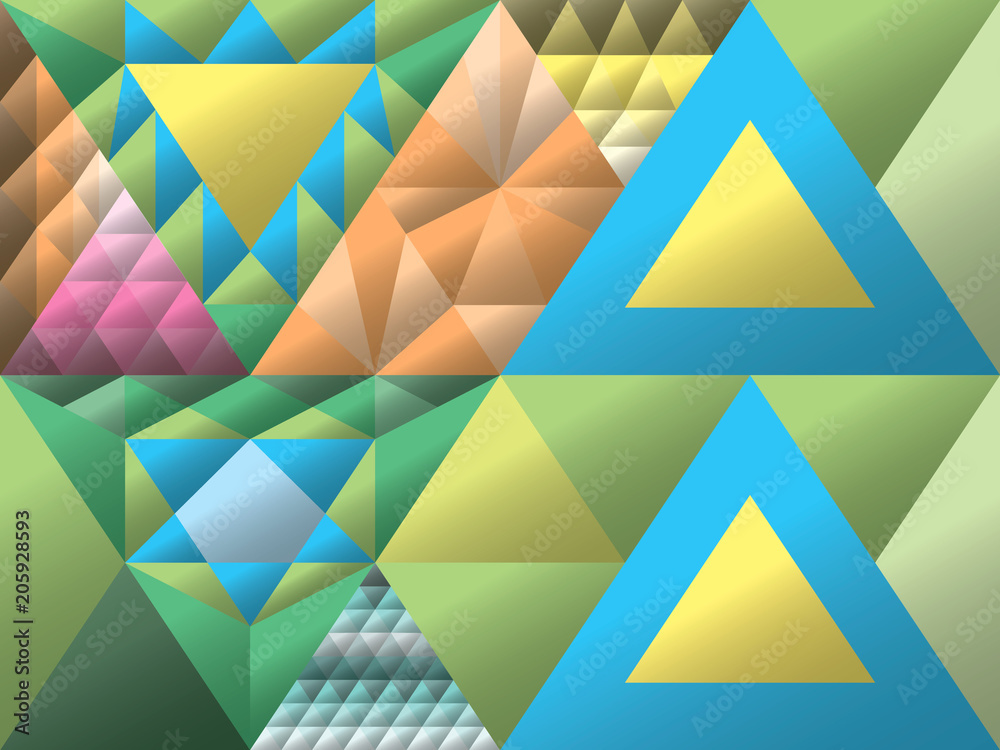 stained glass window, triangulation, random figures stained glass window, triangulation, random figures