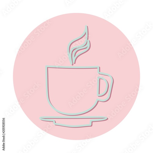 Vector illustration of a icon restaurant - cup