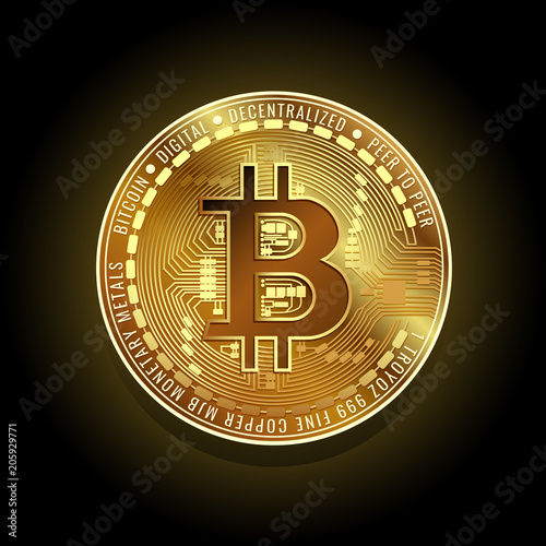 Bitcoin icon. Digital currency