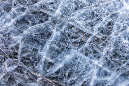 Ice pattern on a glacier in Spitsbergen, Svalbard, Norway