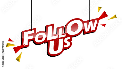 red and yellow tag folow us