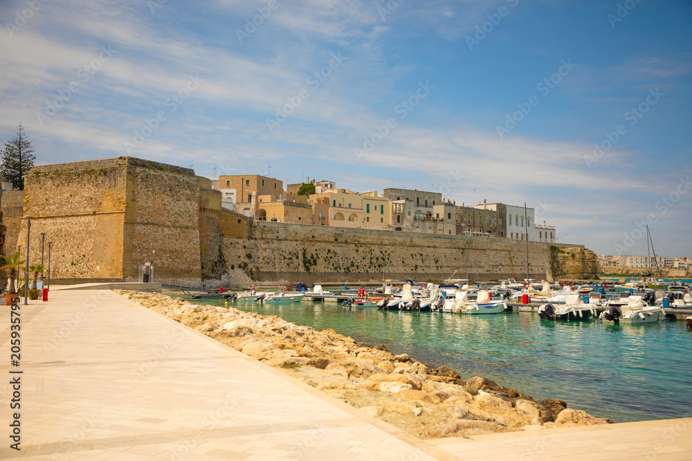View of small town Otranto, province of Lecce in the Salento peninsula, Puglia, Italy